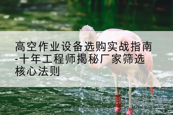 友谊剪叉式升降机厂家-高空作业设备选购实战指南-十年工程师揭秘厂家筛选核心法则