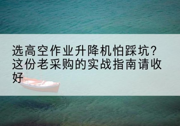 友谊高空作业升降机厂家推荐-选高空作业升降机怕踩坑？这份老采购的实战指南请收好